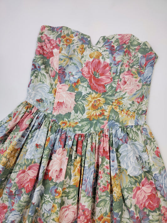 Early '80s Floral Cocktail Dress