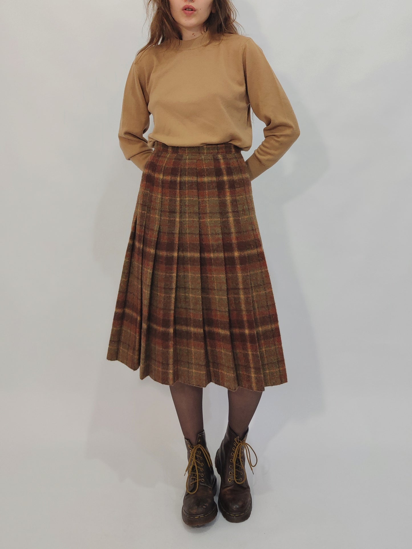 ‘70s Wool Pleated Skirt