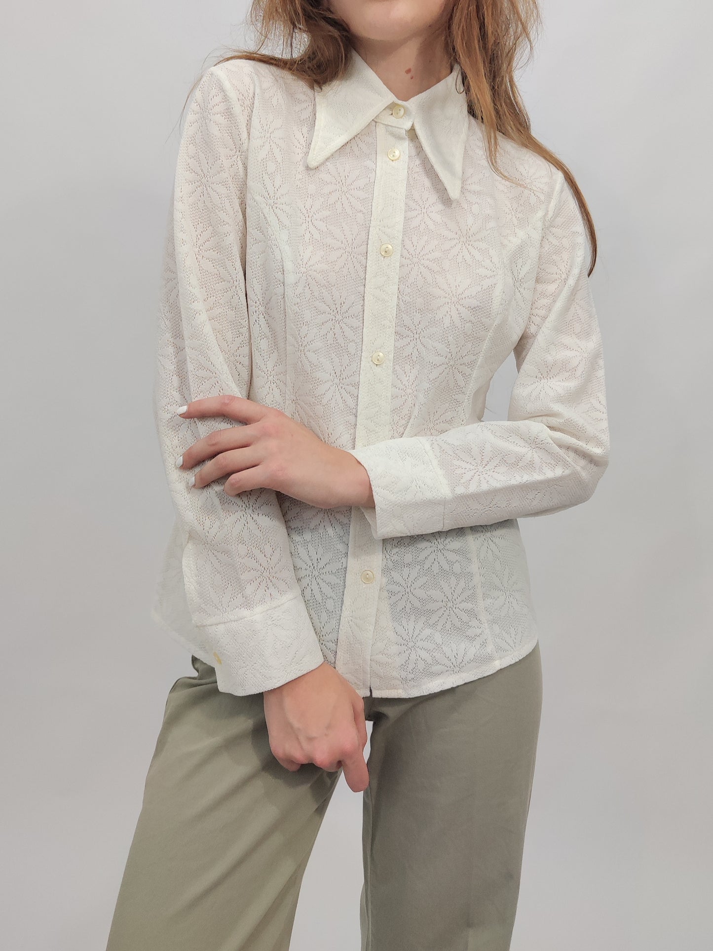 '70s Floral Jacquard Shirt