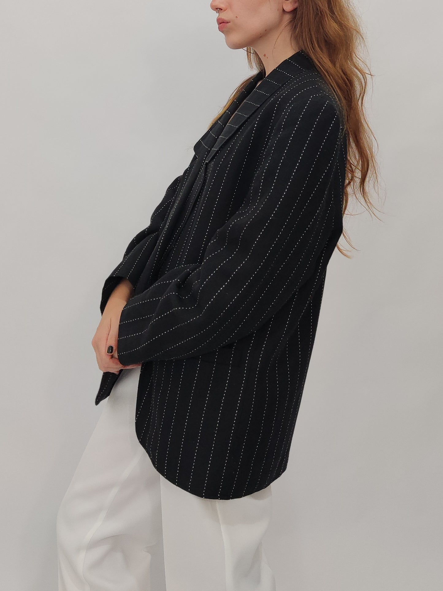 '90s Pinstripe Oversized Blazer