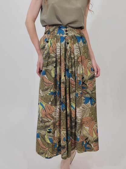 ‘80s Wide Leg Print Trousers - GC