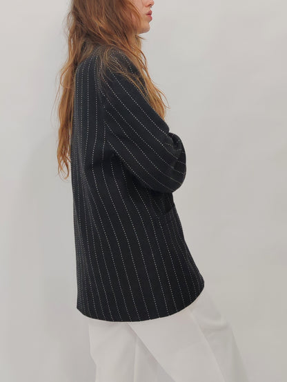 '90s Pinstripe Oversized Blazer