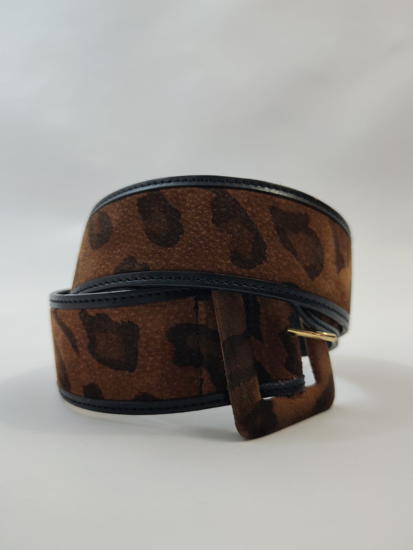 Genny Leopard Leather Belt - GC