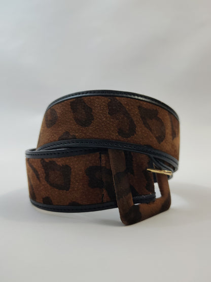 Genny Leopard Leather Belt - GC