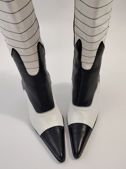 Y2K Vintage Deadstock Black & White Boots