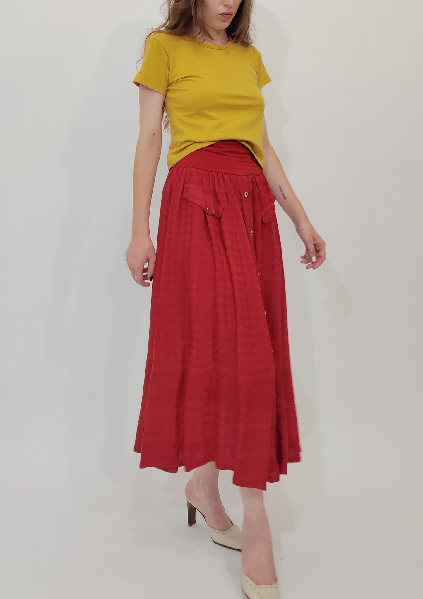‘80s Vintage Made in Italy Cotton Skirt