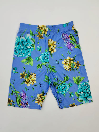 Vintage Biker Shorts - Floral Lilac