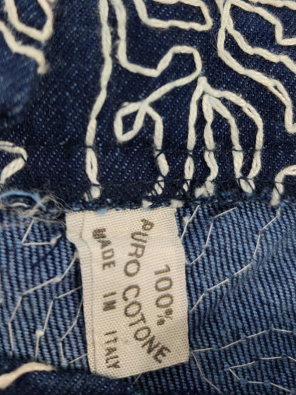 Fortuna Denim Embroidered Skirt