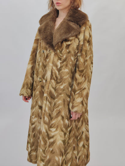Vintage Eco-Fur Coat