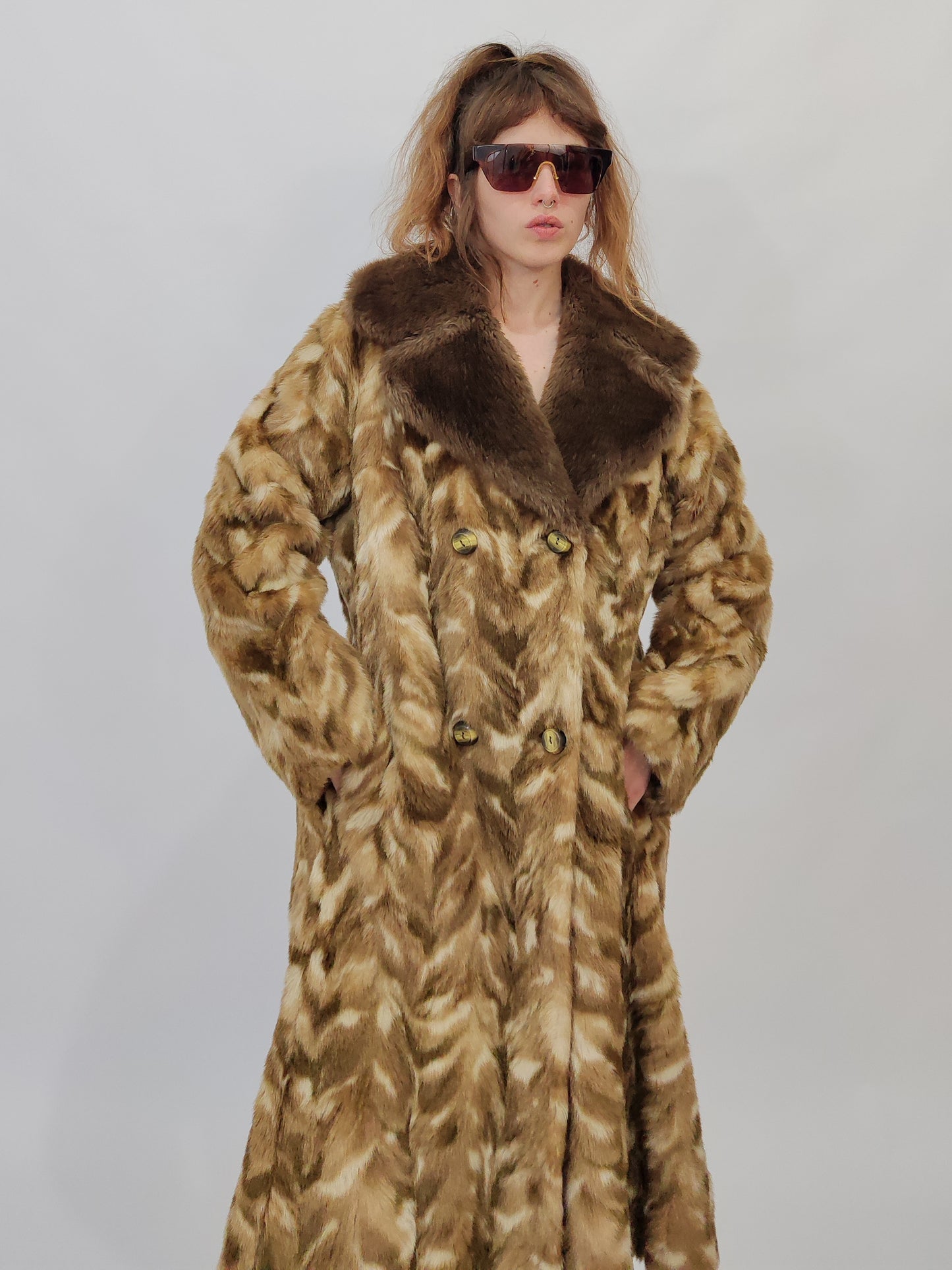 Vintage Eco-Fur Coat