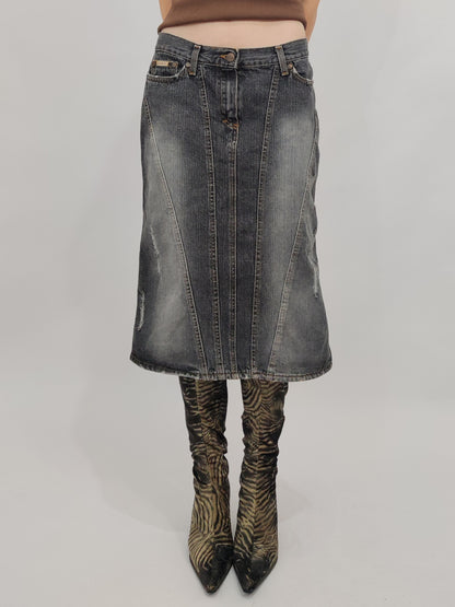 Y2K Denim Pencil Skirt
