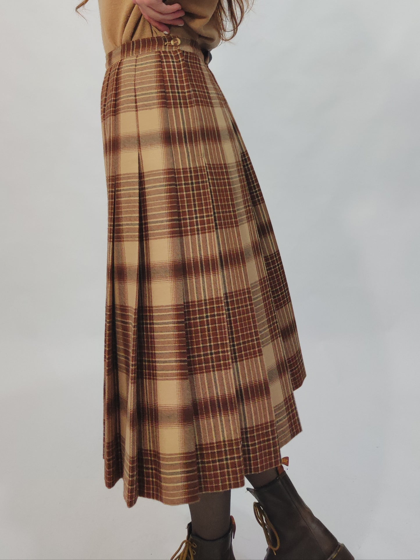 ‘70s Wool Pleated Skirt