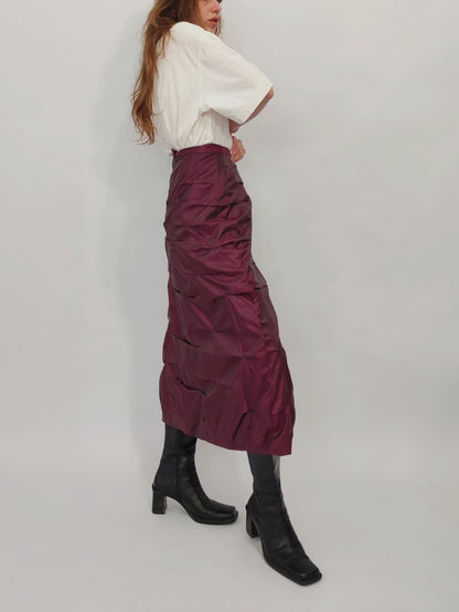 Derhy Burgundy Vintage Skirt