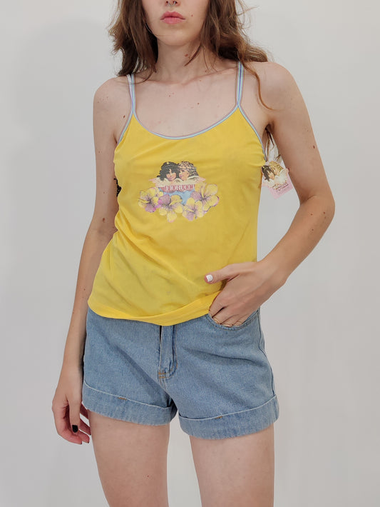 Fiorucci Y2K Deadstock Mesh Top - Yellow