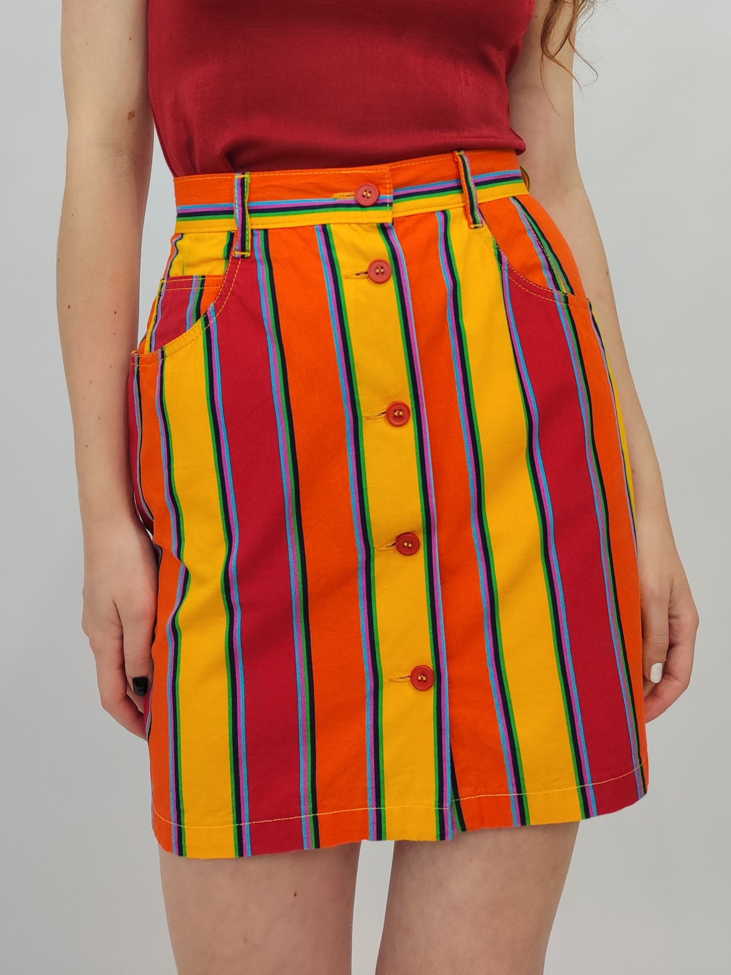 Stefanel Striped Vintage Skirt