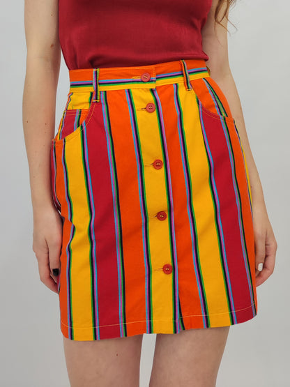 Stefanel Striped Vintage Skirt