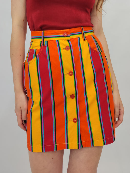 Stefanel Striped Vintage Skirt