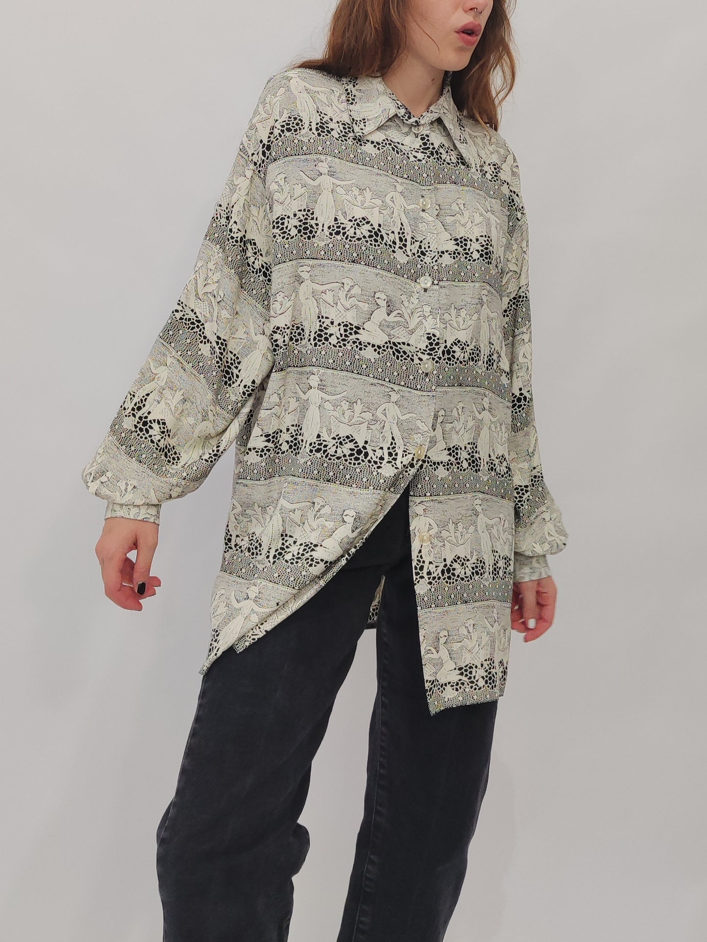 Vintage Trompe-L'Oeil Print Shirt