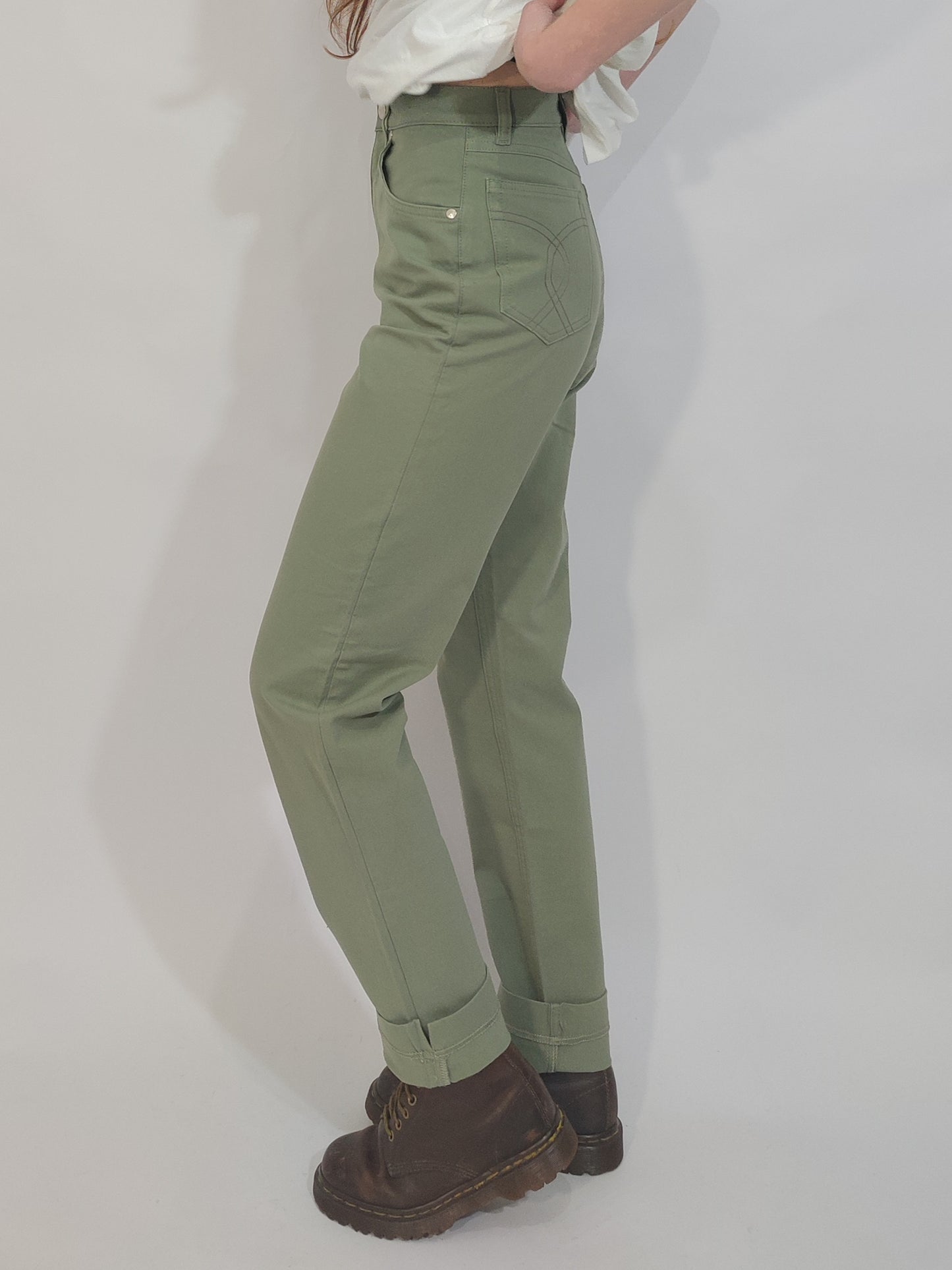 Sage Green Made in Italy Deadstock Jeans