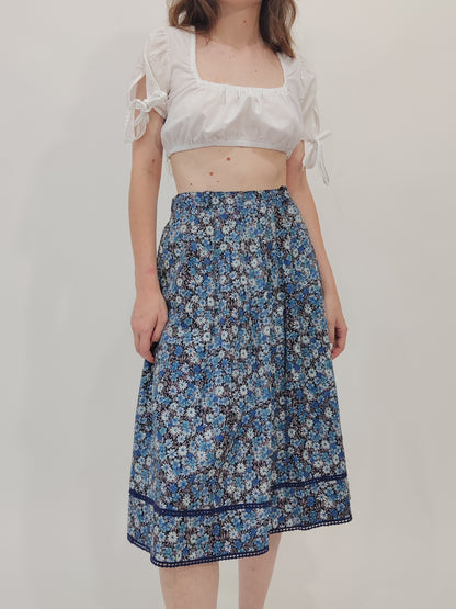 '70s Floral Vintage Skirt