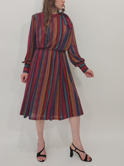 Early '80s Multicolor Dress - L