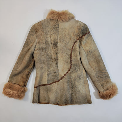 '90s Boho Shearling Coat