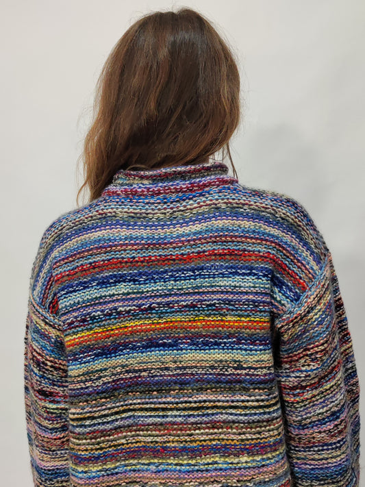 '80s Vintage Handmade Multicolor Pull