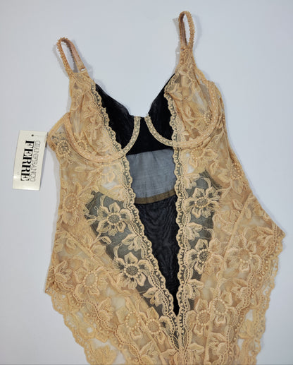 Archive - Gianfranco Ferré Deadstock Lace Bodysuit (NUDE)