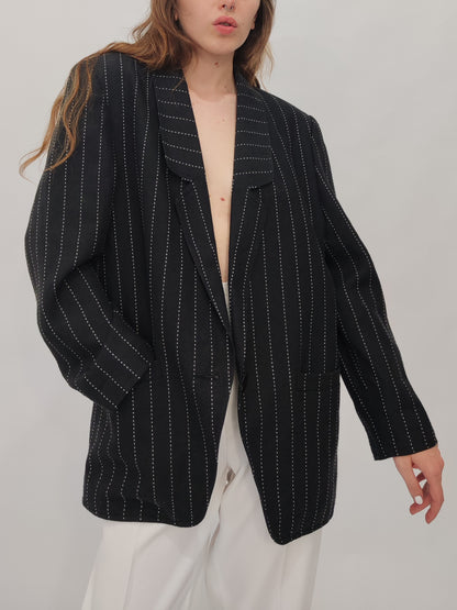 '90s Pinstripe Oversized Blazer