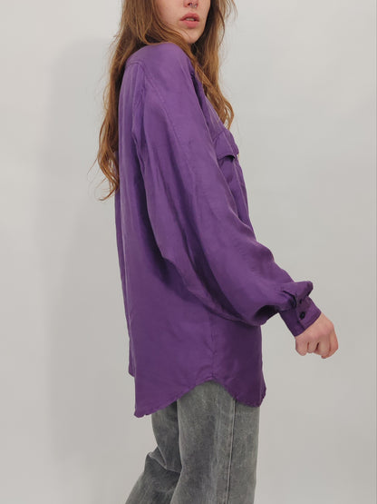 Vintage 100% Silk Shirt - Small Def.
