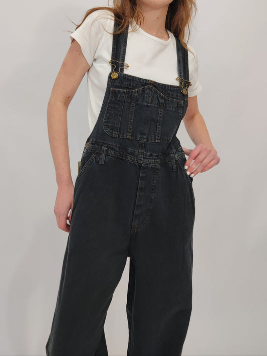 Vintage Deadstock Overalls - Size S - Dark Grey