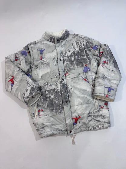 Vintage All-over Print Ski Jacket