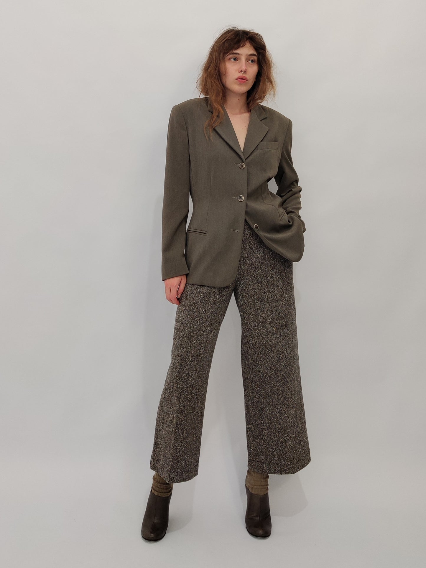 Les Copains Wide Leg Cropped Pants - Deadstock