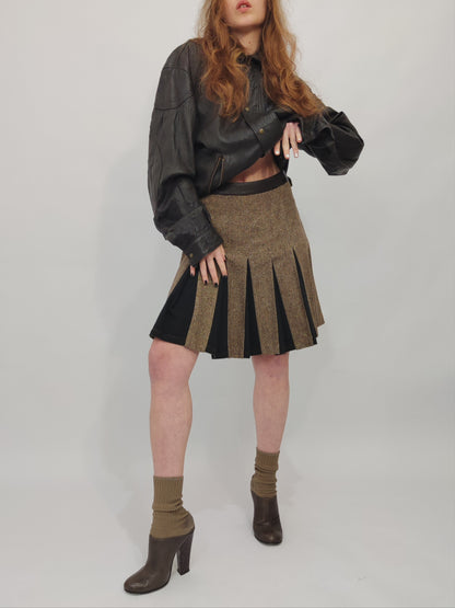 D&amp;G Vintage Pleated Wool Skirt