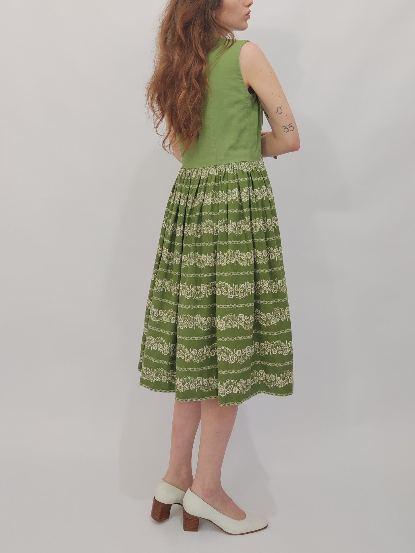 Green Vintage Trachten Dress