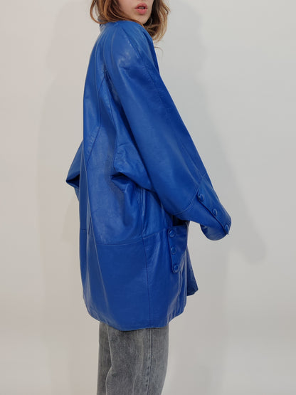 '80s Oversized Leather Jacket