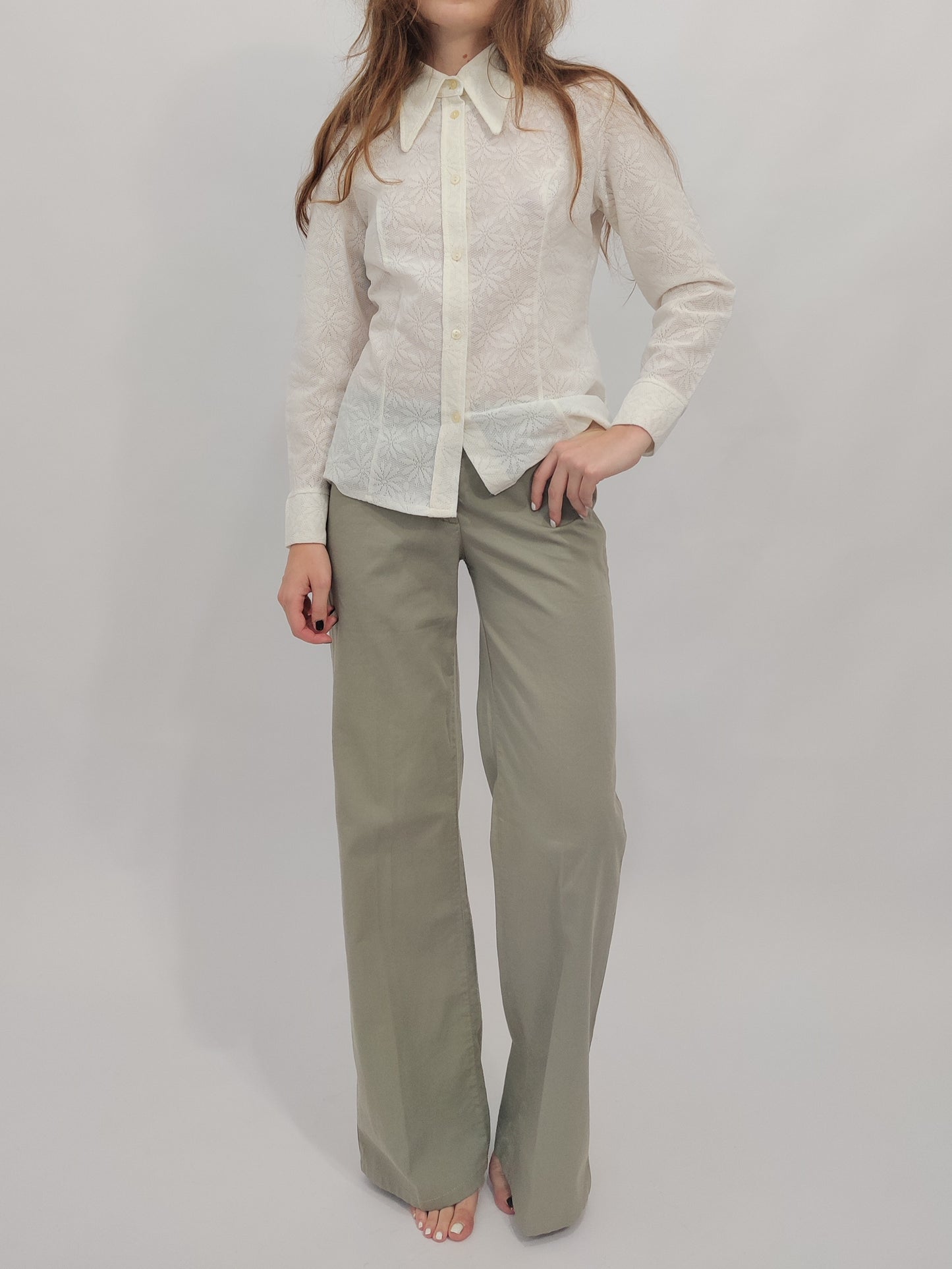 '70s Floral Jacquard Shirt