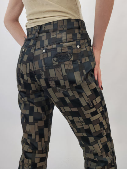 Gianni Versace V2 Vintage Nylon Trousers - Brown