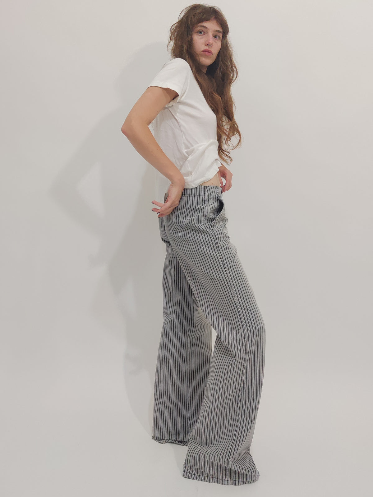 Phard Deadstock Striped Wide Leg Jeans - 42IT