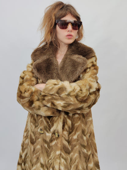 Vintage Eco-Fur Coat