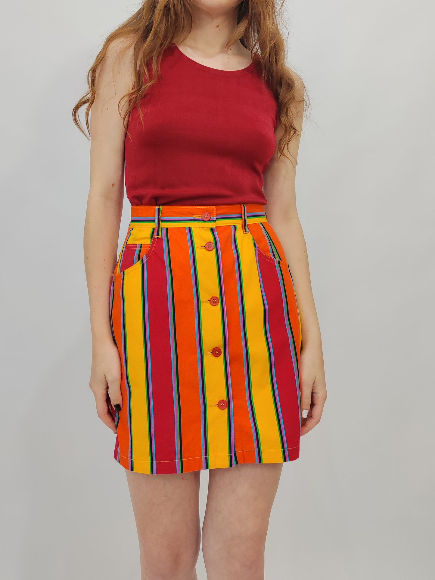 Stefanel Striped Vintage Skirt