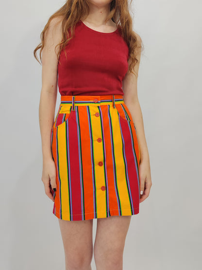 Stefanel Striped Vintage Skirt