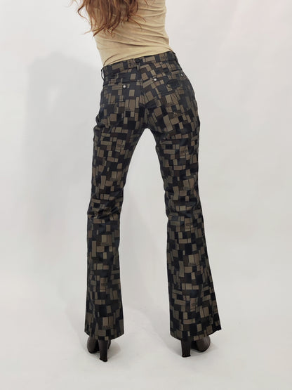Gianni Versace V2 Vintage Nylon Trousers - Brown