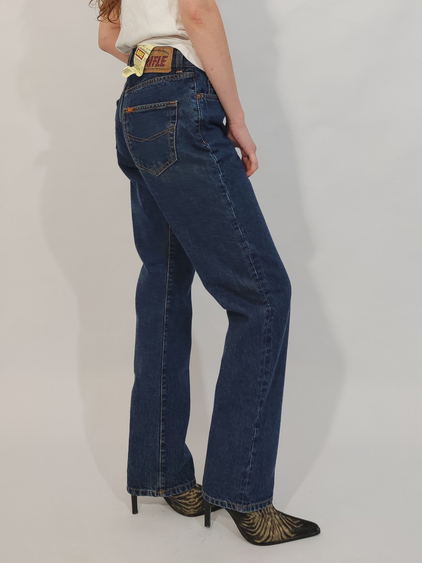 Rifle Straight Leg Deadstock Jeans - Dark Wash - Size 30-32