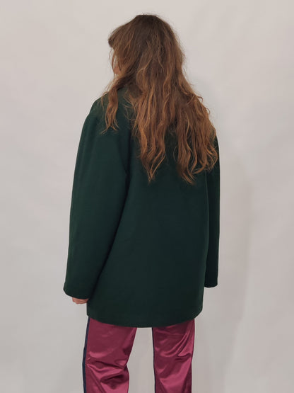 Green Wool Quilted Blazer