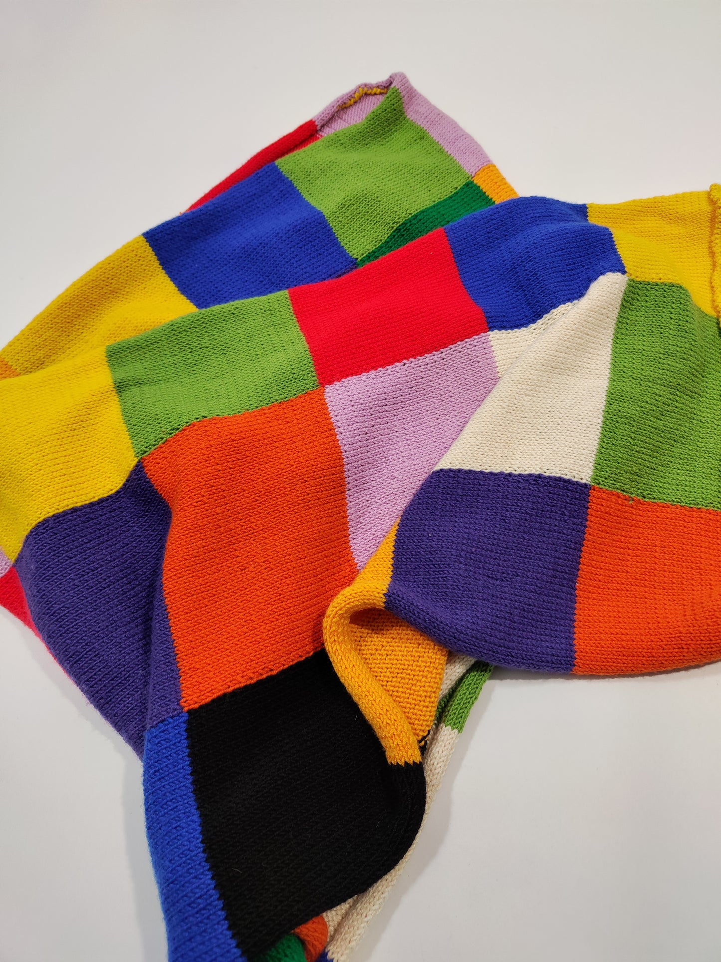 Late '70s Color Block Long Scarf