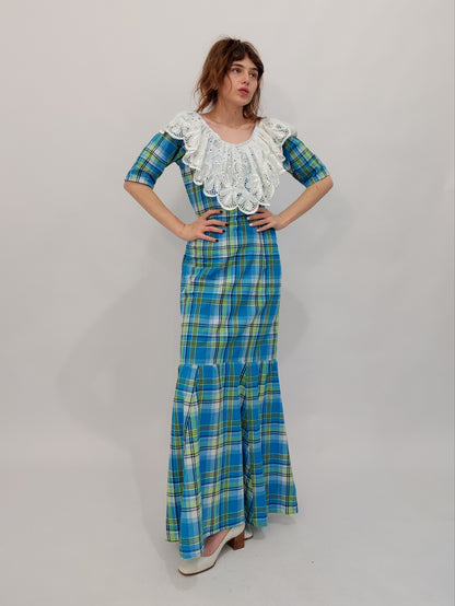 Mommy & Me - Dody Checkered Vintage Dresses