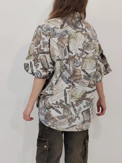 '80s Vintage Oversized Cotton Shirt