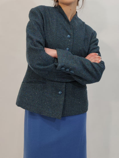 Blue Flecked Tweed Blazer