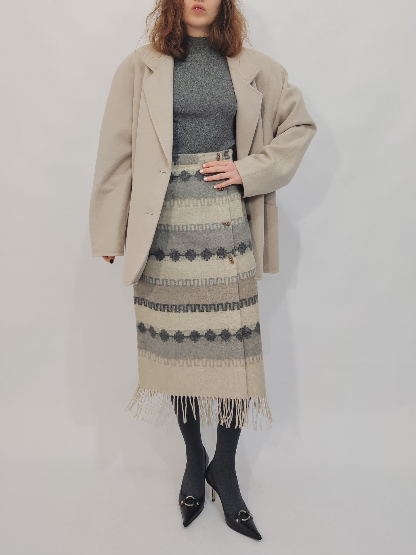 Deadstock Wool Blend Skirt